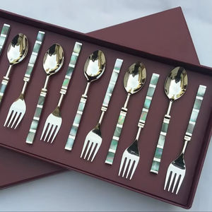 Cuchara de acero inoxidable Cubiertos para regalos Cubiertos de deshierbe Hotel Juego de cubiertos a granel para hoteles Cuchara de buffet de fiesta - Product Image 1