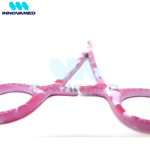 คีมหนีบห้ามเลือด5.5แบบตรงมีรอยหยักรูปหัวใจสีชมพูใช้ซ้ำได้เครื่องมือผ่าตัดด้วยมือมีการสนับสนุนทางออนไลน์ - Product Image 6