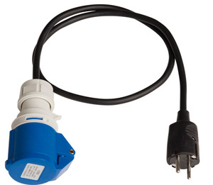 1 m. Convertitore da spina Schuko a presa Cetac 2P+T IP44 (GSC 2300232) - Product Image 1