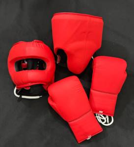 ชุดซ้อมมวยถุงมือชกมวยชุดป้องกันขาหนีบหนังแท้ - Product Image 2