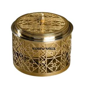 Marmite en acier inoxydable de qualité supérieure, design arabe, fabrication artisanale, casserole brillante polie, chauffe-plats en métal design - Product Image 2