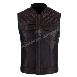 เสื้อกั๊กคุณภาพสูงไซส์ใหญ่พิเศษ รุ่น Super Rider Diamond Cut สำหรับผู้ชาย เสื้อแจ็คเก็ตหนังกันน้ำแบบกลับด้านได้สำหรับฤดูหนาว ขายส่งแบบใหม่ - Product Image 1