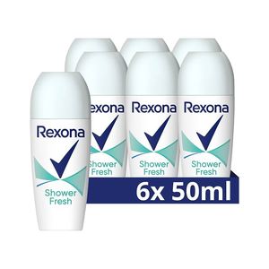Desodorante antitranspirante en barra Rexona Shower Fresh con 48 horas de protección contra el olor corporal y la humedad de las axilas 6 x 50 ml - Product Image 1