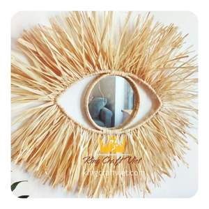 Espejo de estilo bohemio para decoración de pared, hoja de palma, precio al por mayor - Product Image 6