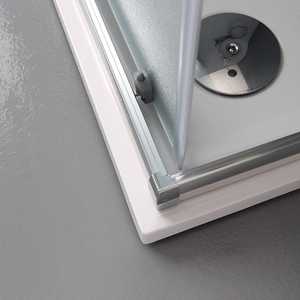 Mampara de Ducha de Vidrio Mate de 70x70 cm con Puertas Corredizas, Cortina de Ducha Estilo Génova - Product Image 4