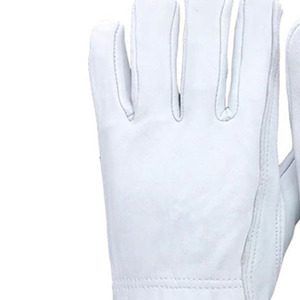 2024 Nuevo diseño Guantes de seguridad de tamaño adulto Logotipo personalizado Guantes de trabajo de cuero de color sólido Precio - Product Image 4