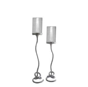 Bougeoir élégant irrégulier en métal dessus en verre Décoration de maison parfaite Occasions spéciales Design de luxe le plus vendu pour chandelle - Product Image 1