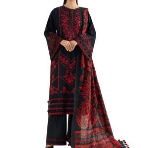 Ladies Viscose Shalwar Kameez Set Printed Three Piece Suit Women Designer Ethnic Wear Summer <b>Dress</b> With Matching Dupatta - Product Image 1
