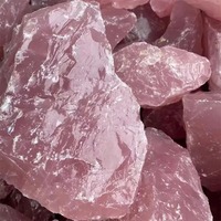 Puro Natural rosa cuarzo rosa áspero cristal crudo piedra roca Mineral espécimen curación Reiki decoración del hogar tamaño grande 1 pieza al azar