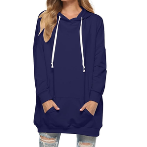 เสื้อฮู้ดผ้าฟลีซผู้หญิง แขนยาว แฟชั่นใหม่ พิมพ์ลายตามสั่ง OEM/ODM ราคาถูก สไตล์ลำลอง สำหรับฤดูหนาว ผ้าฝ้าย 100% - Product Image 2