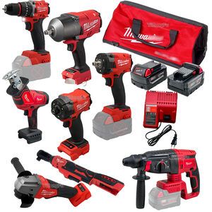 Ensemble d'outils électriques sans fil professionnels 18V, batterie sans balais, kit perceuse-clé 11 en 1, outils sans fil portables Milw avec sacs OEM - Product Image 2