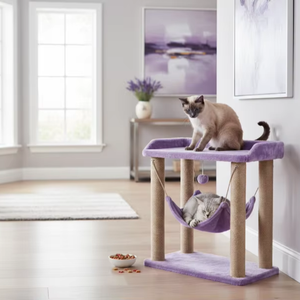 Amistar Lilac Paradise คุณภาพสูงพร้อมเปลญวนแมวเกาสำหรับแมวทุกขนาด - Product Image 3