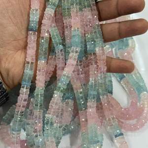 Cuentas Facetadas de Aguamarina y Morganita Natural de 5mm a 8mm, Alta Calidad, Más de 50 Años de Experiencia en la Fabricación de Joyas - Product Image 1