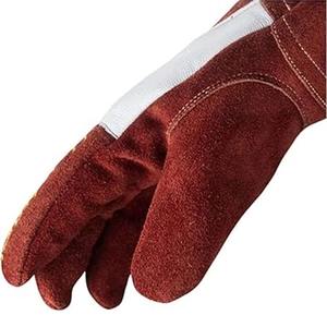 Guantes de Soldadura MIG de Cuero con Refuerzos en la Palma Resistentes al Calor y al Fuego - Product Image 2