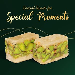 Al Sultan Luxury Oriental 500g Dessert Pistache aromatisé Balloriah Halal Bonbons Meilleures citations pour Noël Style frais en vrac - Product Image 4