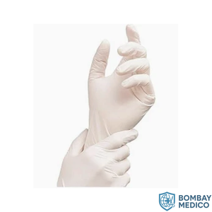 Guantes de Látex Empolvados BOMBAY MEDICO para Diagnóstico e Inyección, Examen Quirúrgico, Caja de 5.0g, Talla S-M-L - Product Image 3