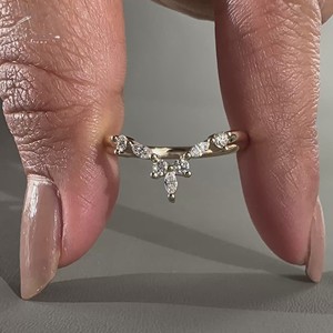 Vente chaude Nouvelle Arrivée Bagues De Mariée Partie Fantaisie Conception Avec Marquise Et Coupe Ronde Lab Cultivé Diamant Pierre Femmes Bijoux Anneaux - Product Image 3