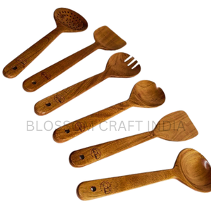 Durable Mango <b>Wood</b> Spoon Set for Home <b>Cooking</b> Acacia <b>Utensils</b> for Serving Kitchen Tools - Product Image 3