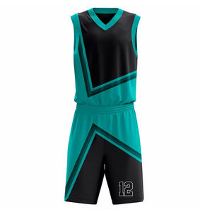 Uniformes de basket-ball réversibles par sublimation faits sur mesure en polyester pour hommes - Product Image 4