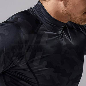 T-shirts de compression de gymnastique pour hommes vente en gros de vêtements de sport de conception OEM - Product Image 5