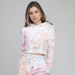 Haut court en coton personnalisé pour femmes Sweat à capuche décontracté pour femmes Sweatshirts à capuche pulls courts oversize pour femme - Product Image 5