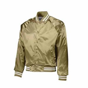 Veste Lettermen en Satin élégante sur mesure noire sur les tailles, veste universitaire en Polyester Satin pour hommes de Style Hip Hop de haute qualité - Product Image 3