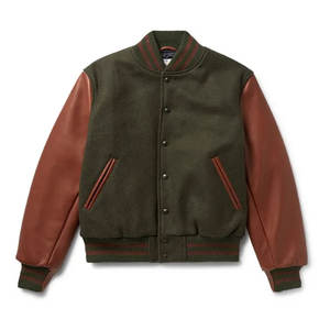 Chenille Patches Logo Manga de cuero Letterman Varsity chaquetas para hombres Versity Varisty chaqueta - Product Image 1