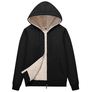 Chaqueta polar de estilo lujoso para mujer, Sudadera con capucha cálida informal con cremallera completa para invierno, chaqueta de lona para deportes al aire libre para hombres y mujeres - Product Image 1