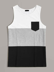 High Quality <b>Men's</b> Gym <b>Tank</b> <b>Tops</b> for Bodybuilding Workout Fitness Vest with Embroidery Decoration Polyester Hip Hop Sweatshirt - Product Image 3