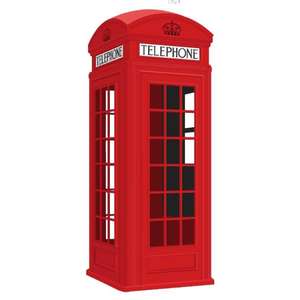 Cabina telefónica personalizada de Color rojo, artículo de decoración de boda, cabina telefónica de calle para exteriores ecológica de madera de bambú grande - Product Image 3