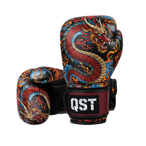 Guantes de Boxeo Profesionales de Piel Sintética Transpirable de Alta Calidad con Logotipo Personalizado, para Entrenamiento y Sparring, Venta al por Mayor - Product Image 6