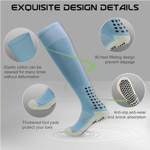 Breathable Sports Anti-foul Spandex Men's Soccer <b>Socks</b> Anti Slip Knee <b>Socks</b> Non Slip Grip Pads <b>for</b> Polyester Athletic <b>Socks</b> - Product Image 3