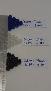 Perles de verre facettées bleues sur mesure de style russe, provenant de African Trade Beads, pour la fabrication de bijoux, colliers DIY et fournitures artisanales - Product Image 4