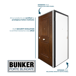 Puerta de Seguridad Antirrobo EVOLUTION con Estructura de Aluminio y Panel Exterior de Fibra de Vidrio ARES, Diseño Tradicional - Product Image 3