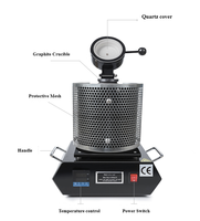 Horno de Fusión de Metales Preciosos Digital, Controlador de Temperatura Automático, para Fabricación y Reciclaje de Joyería, Certificado CE