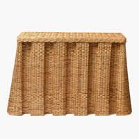 Table rectangulaire en rotin avec pieds ondulés Fabriqué au Vietnam Matériaux écologiques Meubles de maison Décoration intérieure Vente en gros