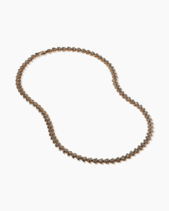 Collar de diamantes chapado en oro rosa de 18 quilates para mujer, cadena de eslabones de joyería de estilo Vintage, accesorio de aleación de moda para bodas - Product Image 2