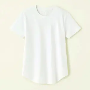 卸売服カスタムTシャツプリントデザイン女性用TシャツプレーンホワイトTシャツ女性用高品質Tシャツ