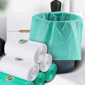 Rollo de bolsas de basura de plástico desechables biodegradables 100% resistentes al agua para basura de cocina de supermercado - Product Image 3