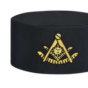 Gorro de la Corona del Rito Escocés de 32 Grados, Alas hacia Arriba, Rojo y Amarillo, MOQ Bajo, Servicio OEM, Gorras de Regalia Masónica - Product Image 4