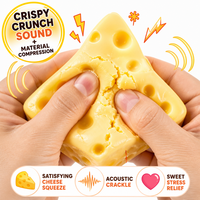 Jouets Squishy au Fromage Croustillant Southpeak, Jouets Sensoriels Anti-Stress à Presser, Vente en Gros, Fabrication OEM WS