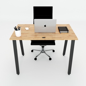 Aton Concept Modern Minimalist 100x60cm Computer <b>Table</b> Office Desk with Assembled Iron Legs HBAT001 for <b>Study</b> or Office Use - Product Image 3