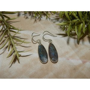 Labradorite <b>Earrings</b> Dainty Rose Gold Gemstone Handmade Sterling <b>Silver</b> <b>Wedding</b> Gift Jewelry E0249-GS for Her - Product Image 5