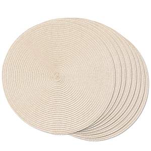 Manteles individuales de ratán con flores Mantel individual de ratán Mantel individual tejido de mimbre redondo para mesa de manteles individuales de ratán trenzado - Product Image 1