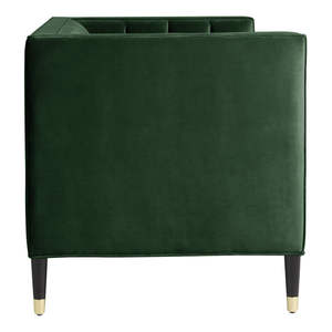 Stylish Velvet Upholstered Two Seat Love Seat <b>Sofa</b> Mid for Modern <b>Wood</b> <b>Frame</b> for Living Room Apartment Hotel Lounge Villa - Product Image 3