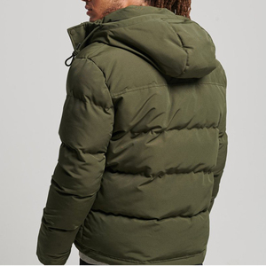 Veste matelassée tendance pour homme, style streetwear, hiver, col mandarin, imperméable, coupe-vent, 100% laine, confortable - Product Image 3