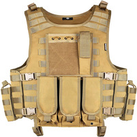 Gilet de sécurité unisexe personnalisé en polyester Golden Weather avec détection d'aiguilles et multiples poches pour agents de sécurité