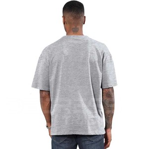2025 nouvelle Collection hommes surdimensionné demi manches T-Shirts confortable coton et fibre de bambou col rond T-Shirt pour adultes - Product Image 5