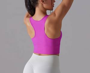 Soutien-gorge de Sport à dos nageur pour femmes personnalisé à fort impact respirant à la palangre débardeur court pour Yoga Gym entraînement Fitness - Product Image 3
