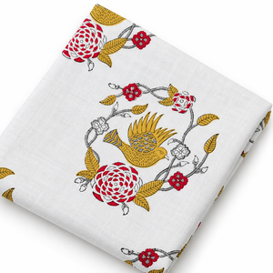 Tissu en voile de coton peigné 60S60S léger, imprimé à la main par bloc, motif floral, 90 GSM, style Rajasthan, par Pinksa Fashion - Product Image 6